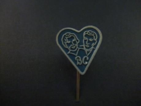 BC ( Beatrix & Claus) Koninklijk Huis hartvorm blauw
